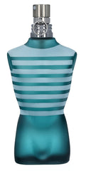 Jean Paul Gaultier Le Male bottle side view, iconic silhouette for bold evenings.