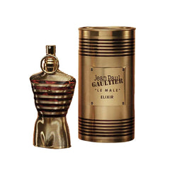 Jean Paul Gaultier Le Male Elixir bottle front view for bold daytime presence