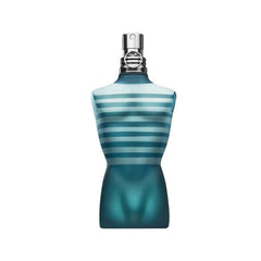Jean Paul Gaultier Le Male packaging showcases iconic branding and durable, travel-friendly design.