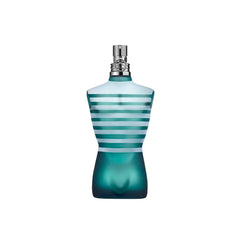 Jean Paul Gaultier Le Male splash action demonstrates long-lasting scent for evenings