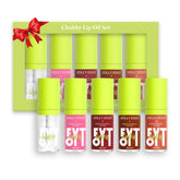 jeosisy Lip Oil Pack gift box displays 5 glossy oils for daily hydration.