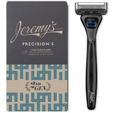 Jeremy's Razors five blade razor for precise, close shaves across head and face
