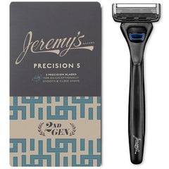 Jeremy's Razors five blade razor for precise, close shaves across head and face