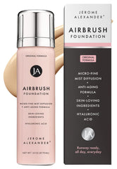 MagicMinerals AirBrush Foundation de Jerome Alexander con acabado satinado natural para uso diario.