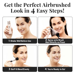 Jerome Alexander MagicMinerals microfine mist demonstrates smooth, streak-free spray for natural finish.