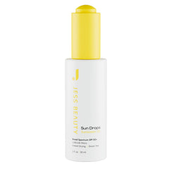 Jess Beauty Face Sunscreen Sun Drops SPF 50 bottle for everyday sun protection.