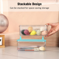 JessLab cosmetic storage case with lid preserves vanity items and order