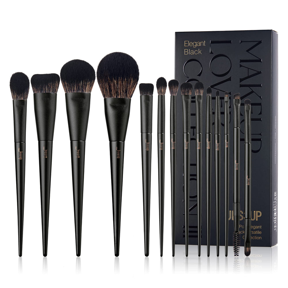 Jessup 14pc makeup brush set face brushes provide smooth coverage and blending