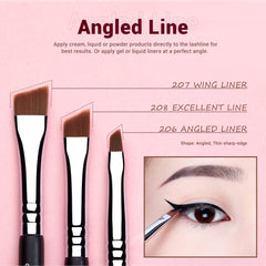 Jessup eyeliner brush set water-line-brush for clean waterline definition