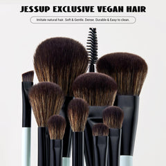 Jessup makeup brush set 6pc contour brush for precise sculpting and definition