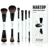 Jessup makeup brush set 6pc foundation brush for smooth, even base application