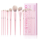 Jessup pink makeup brushes set packaging highlights premium gift-ready presentation