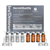 JEU'DEMEURE DermiShuttle kit packaging shows premium at-home anti-aging treatment for busy mornings.
