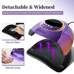 JEWHITENY automatic infrared sensor activates hands-free curing for ease.