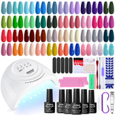 JEWHITENY gel nail kit front display showing 40 colors for versatile at-home manicures.