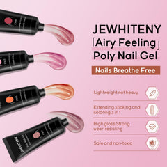 JEWHITENY-poly-gel-collection 15ml bottles ready for color builds.