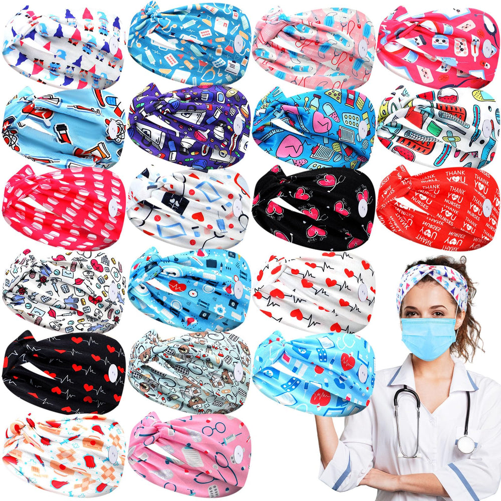 Jexine nurse headbands with 20 patterns offer versatile daily wear and quick style changes.