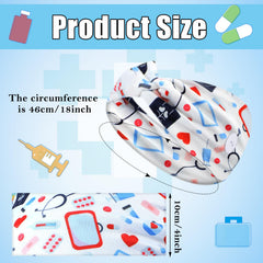 Jexine nurse headbands size 9x4in emphasizes lightweight, breathable comfort for long hours.