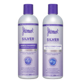 Jhirmack Silver Brightening Shampoo bottle showing brassy-free potential for silver tones