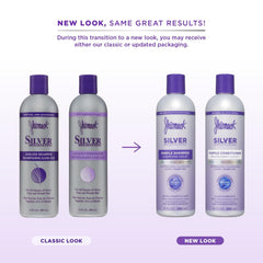 Jhirmack Silver Brightening Shampoo closeup highlighting macadamia and collagen