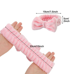 JHJEWH soft coral fleece headband offers fluffy comfort for daily skincare
