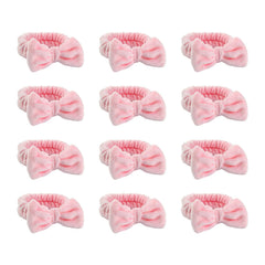 JHJEWH spa headbands in pink bulk keep hair away during makeup and skincare