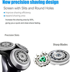 JIANCENGYU SH60 360-degree flex design follows facial contours for comfortable shaving.