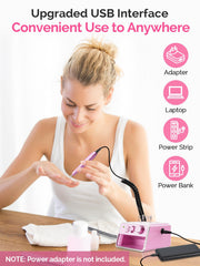 JIASHENG forward-reverse function supports versatile shaping and gentle nail prep.