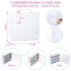 JIASHENG Two Nail Polish Organizer close-up latch emphasizes secure closure and travel-ready storage