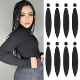 JIEANYAN braiding hair pre-stretched 24inch with yaki texture for natural braids
