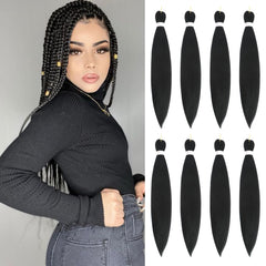 JIEANYAN braiding hair pre-stretched 24inch with yaki texture for natural braids