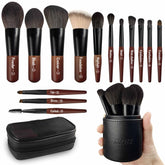 JILIER travel makeup brush set case for organized on-the-go routine