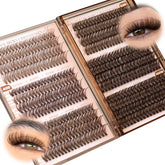 Jimire Brown Lash Clusters six-style collection close-up for everyday wear.