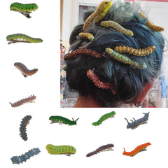 JINBUYAO caterpillar hair clip yellow adds playful Halloween flair.