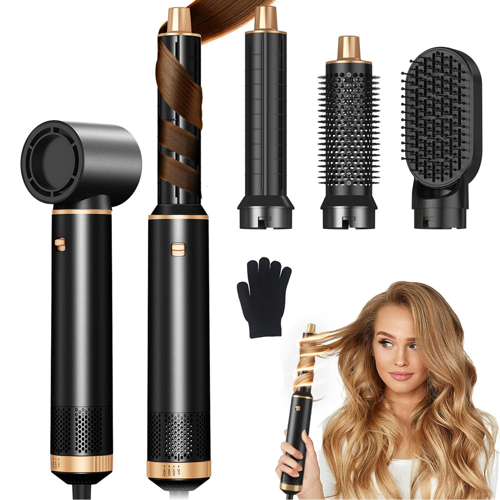JINYAWA Hair Dryer Brush 5-in-1 front view for fast drying and frizz control.