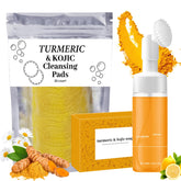Jioijioi turmeric wash set packaging showcases a gift ready turmeric skincare kit.