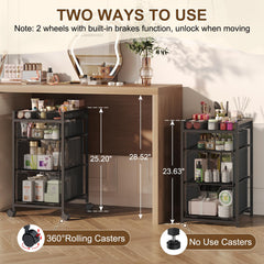 JKsmart makeup cart top dividers shown for customizable lipstick and brush space