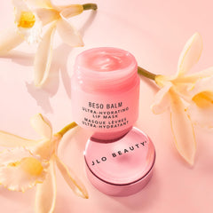 JLO BEAUTY Beso Balm Lip Mask applying with vanilla scent for indulgent care