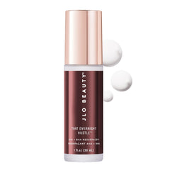 JLO BEAUTY exfoliant night cream jar shows a smooth texture for nightly resurfacing