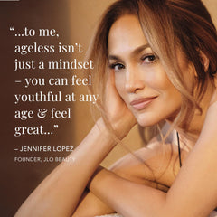 JLO Beauty Olive Complex close-up highlights antioxidant-rich skin support
