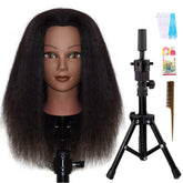 JMHAIR mannequin head 16 inch real hair for braiding practice and realism