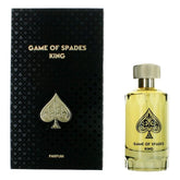 Jo Milano Game of Spades King bottle front, bold unisex fragrance for day-to-night wear.