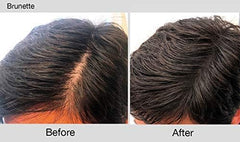 Joan Rivers Great Hair Day before/after coverage on scalp demonstrates root-fill effect.