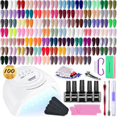 JODSONE 100-bottle gift box showing color variety for home nail art.