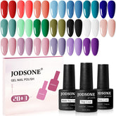 JODSONE 23pcs gel nail polish set color assortment for vibrant manicures.