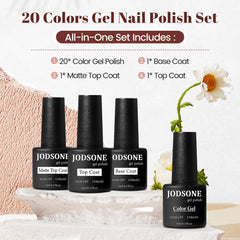 JODSONE base coat and glossy top coat pack for durable finishes.