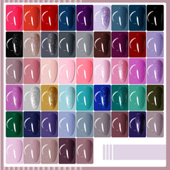 JODSONE base-coat-top-coat-bottles arranged for easy at-home polish.