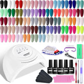 JODSONE gel nail polish kit 60 pcs front view shows vibrant colors for home manicures.