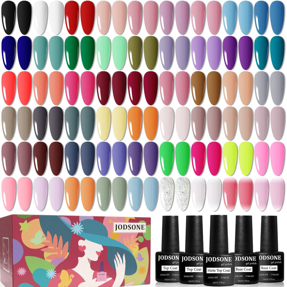 JODSONE gel nail set color palette shows vibrant shades for every season.