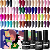 JODSONE Gel Nail Polish Starter Set ribbon glitter packaging for at-home manicures